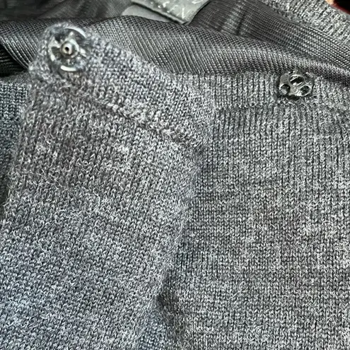 Sigrid Olsen Grey Wool Faux Wrap MIDI/Maxi Vintage Pull-on Skirt size Medium