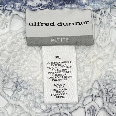 Alfred Dunner  Blue Tie Dye Floral Medallion Lace Jacket Size Large Petite