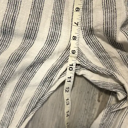 Rip Curl  Striped Linen Blend Pants Women’s Small Black White Elastic Waist - Image 5