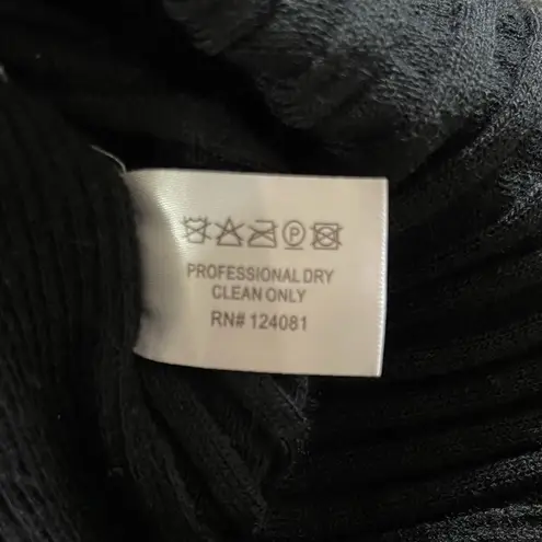 Proenza Schouler Black 100% Wool Ribbed Knit Short Sleeve Sweater XS Lightweight