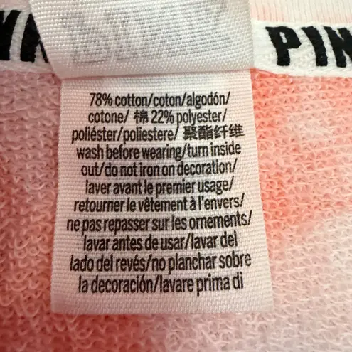 PINK - Victoria's Secret  Tie Dye Cropped Pool Beach Sweatshirt Womens Large Orange