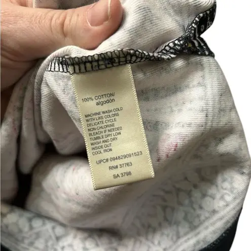 Rafaella WOMEN'S 3/4 SLEEVE PAISLEY PRINT TUNIC TOP PINK COTTON SIZE M