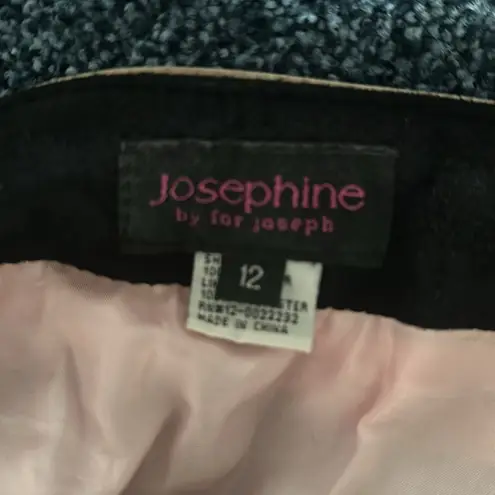 Josephine suede embroidered size 12 Euc Black Embellished A-Line Skirt lined