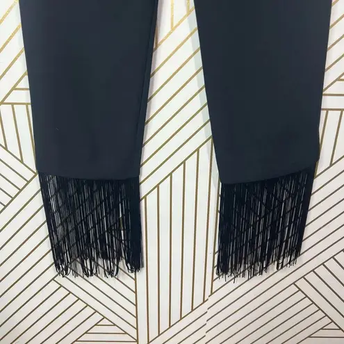 Prabal Gurung Fringe Trousers Pants in Black Size US 2