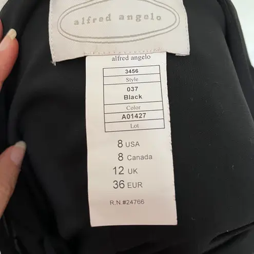 Alfred Angelo Vtg Y2K Asymmetric Hem Dress Sz 8 Ruffle Whimsigoth Floral HoCo