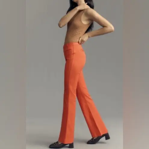 Maeve Anthropologie Orange Wide leg Pants Sz 28 Flare Slim Bootcut Bohemian