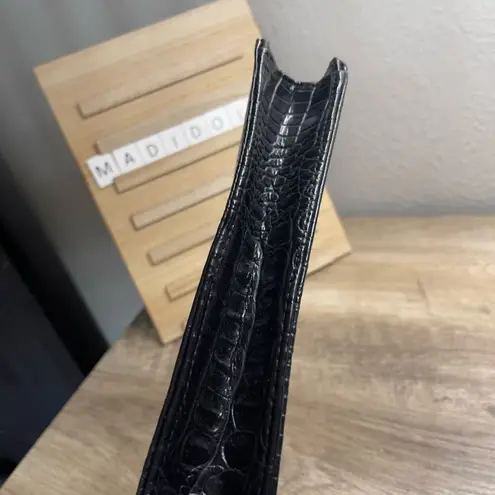 Isaac Mizrahi Target Faux Alligator Baguette Retro Snap