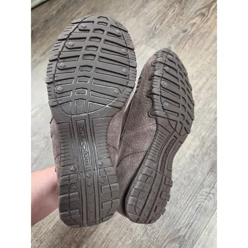 Skechers  Bikers-Zippiest-Moc-Toe Outside Zip Bootie Ankle Boots Shoes Brown 7