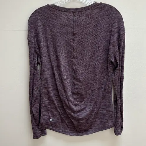 Lululemon  Womens Shirt Small Purple Scoop Athletic Long Sleeve Stretch Base