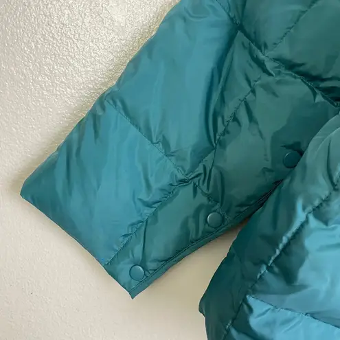 Masai Copenhagen Down Puffer Coat Small Womens Teal Full Zip Outdoors Tabiha NWT Green