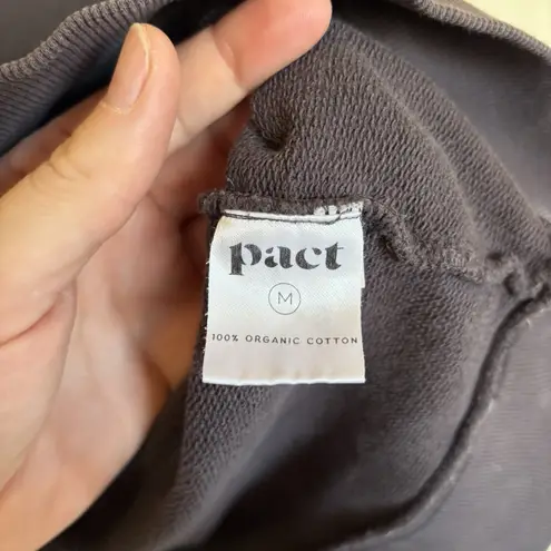 Pact Gray Pullover Hoodie Unisex Size Medium, Organic Cotton