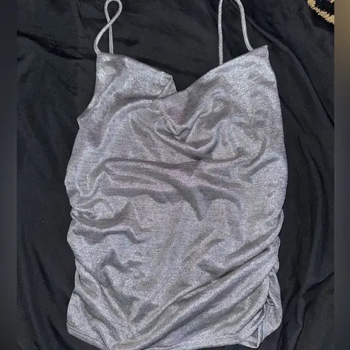 21 Saints NWT Metallic Silver Cami Sz. S