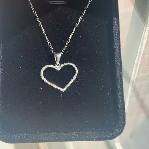 14k gold heart charm with sterling silver chain