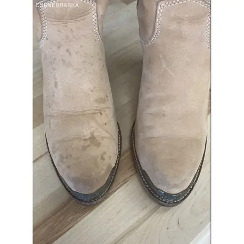 Zodiac USA Tan Western-Style Leather Riding Boot w/Heel - Size 8 Narrow