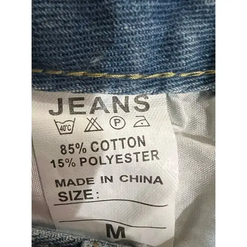 Jean Denim Shorts ~ Size Medium ~ Frayed Hem Blue