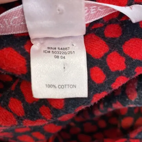 Victoria's Secret Victoria’s Secret Spotted All Over Print Long Sleeve Flannel Nightshirt Sz Sm