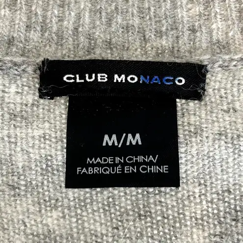 Club Monaco Knit Sweater Color Block Dress Grey Cream Navy Size Medium Zipper