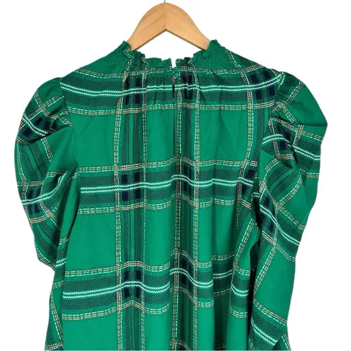 Sugar Lips  Woodland Jade Plaid Drape Sleeve Top size 1X Green NWT Holiday Festive