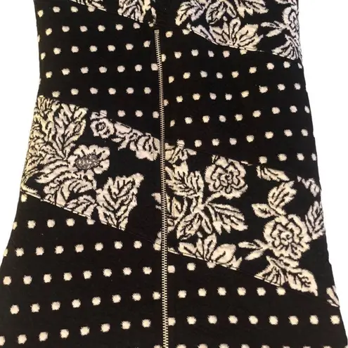 Maeve  Anthropologie Effamy Jacquard Sheath Dress Size M Black White Dot NWT