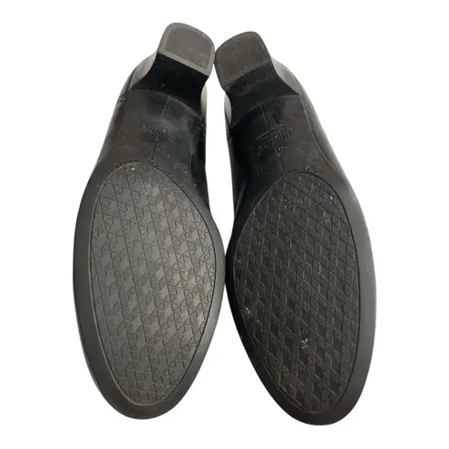 Munro American Black
Leather Mary Jane Heel Wing Tip Pump Work Women Shoes 10W