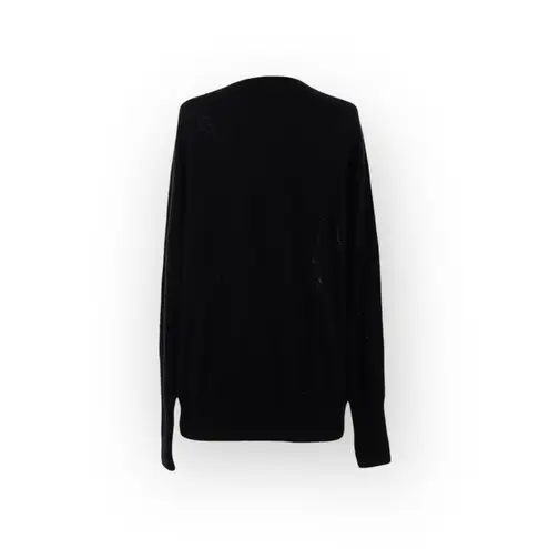Lauren Moshi ᨎ Ladona X White Mouth Lightweight Knit Cashmere Sweater ᨎ Black S