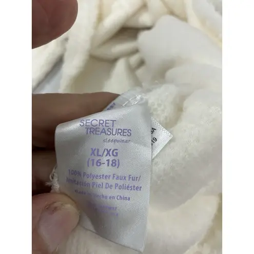 secret treasures Womans Sleepwear Long Sleeve Pullover Top XL 16-18 White NWT