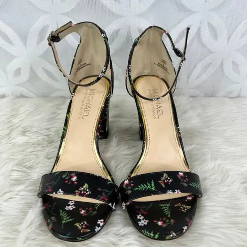 Michael Shannon Sascha Floral Rockabilly Ankle Strap High Heel Sandal Sz 8 - Image 3
