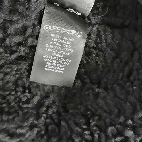 Claiborne Sweater Women's Medium Black Long Sleeve Full Zip Fleece Lined