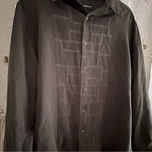 Claiborne Suede Shacket Top Size Large Brown