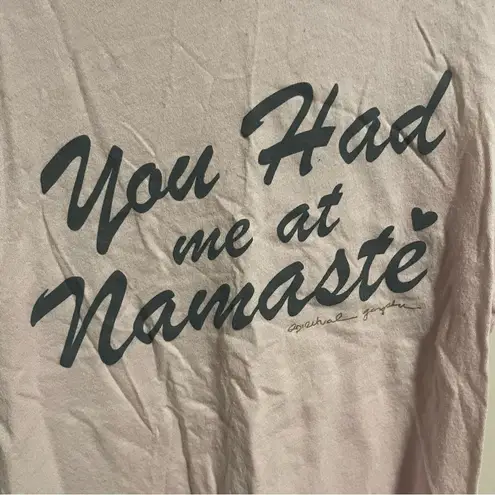 Spiritual Gangster  You Had Me At Namaste YogaTank Pink- Size XS