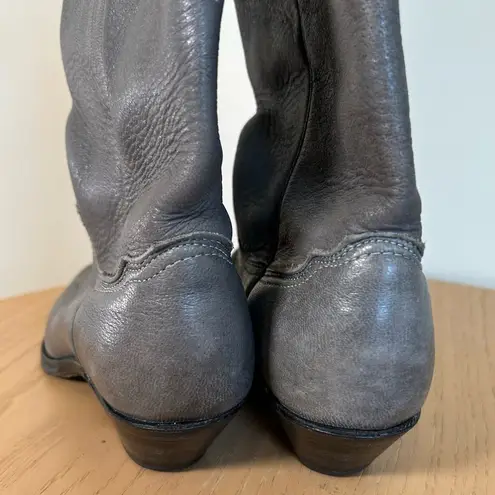 Western Cowboy Cowgirl boots Women's 6.5M Gray Leather Upper Gray Size 6.5
