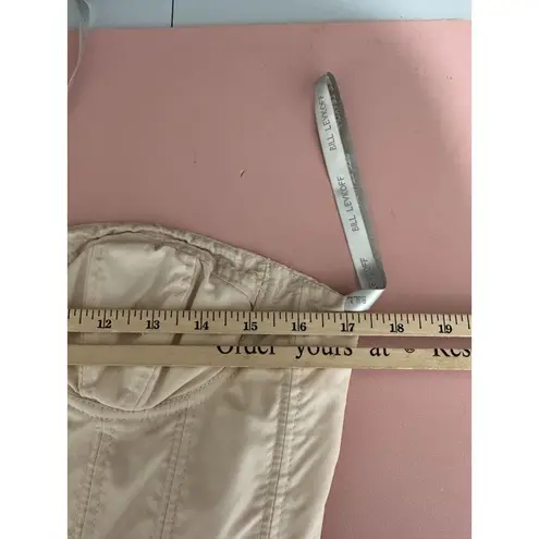 Bill Levkoff Bustier Lingerie Beige Womens Sz 10 Polyester Strapless Zip Corset