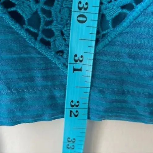 Soft Surroundings NWT Blue Nightingale Topper Open Front Eyelet Cardigan