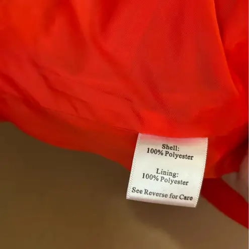 Katherine New York Coral Orange Open Front Cropped Blazer Size 10