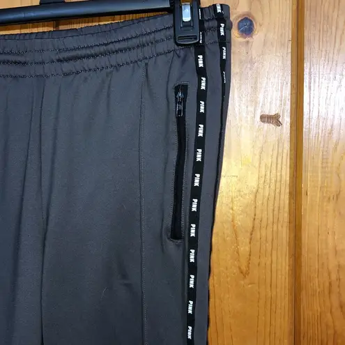 PINK active wear jogger pants sweatpants size medium gray/white workout sports