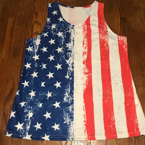 NEW American Flag Patriotic Tank Top. Multiple Size L