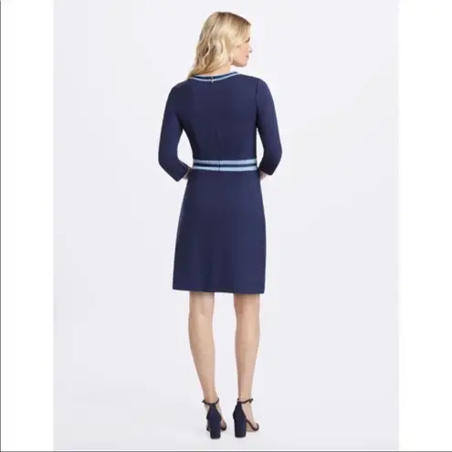 Draper James Solid Persley Ponte Dress Blue Navy