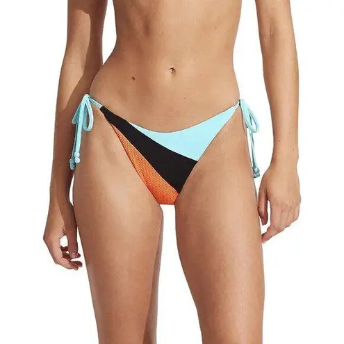 Seafolly Standard Tie Side Brazilian Bikini Bottom, Slice of Splice Tango 10