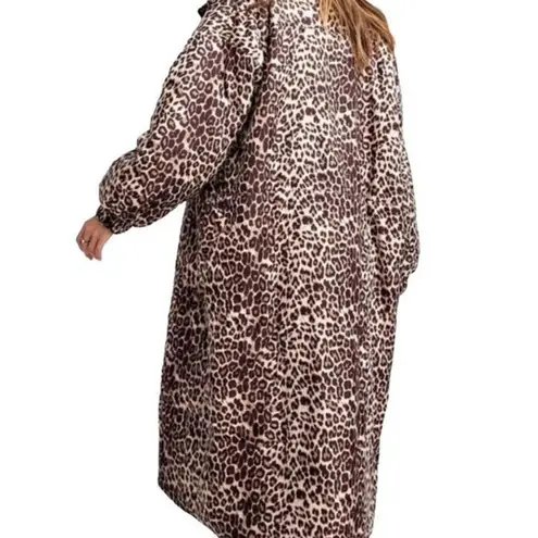 easel NWT  Leopard Puffer Coat Sz Med