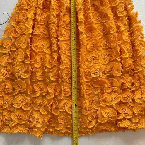 New York & Co. 7th Avenue Bright Yellow Floral Skirt Size M