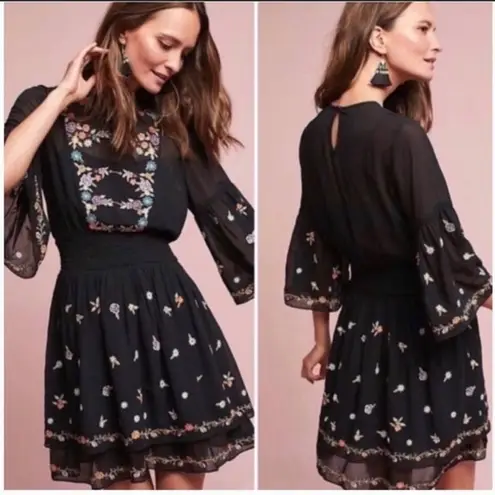 Maeve  Anthropologie Anfisa Embroidered Tunic Dress Size 0