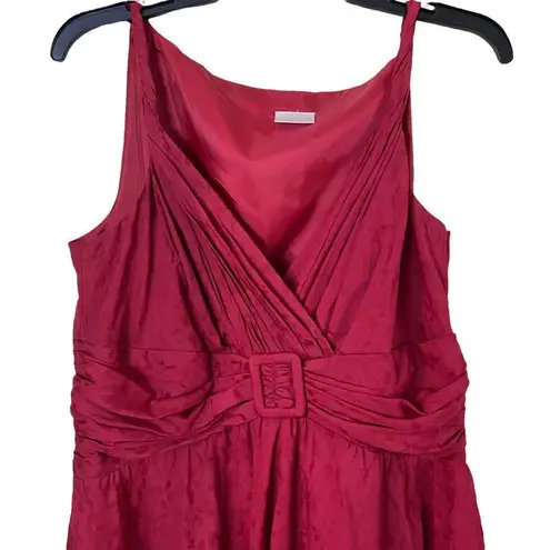 Spiegel Vintage Classic Red Floral Sleeveless Fit Flare Dress Size 12