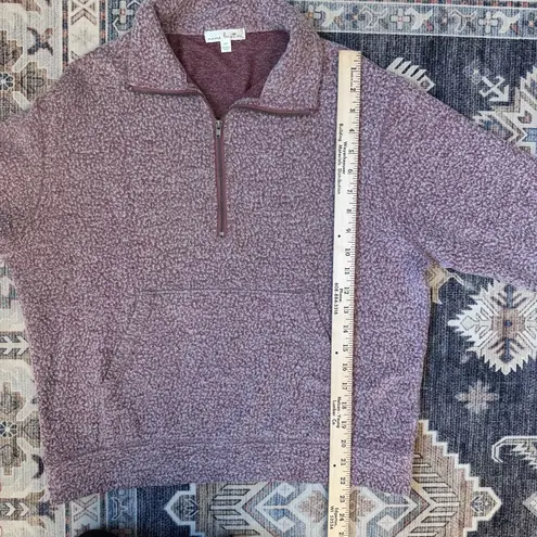 Nine Britton Hana Quarter Zip Fleece Exterior Pullover Sweater Maroon Size M - Image 11