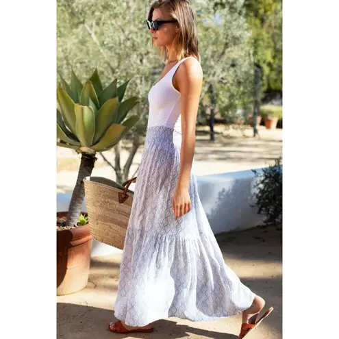 NWT Emerson Fry India Collection Shirred Maxi in Solstice Indigo Skirt XS/S Blue Size undefined