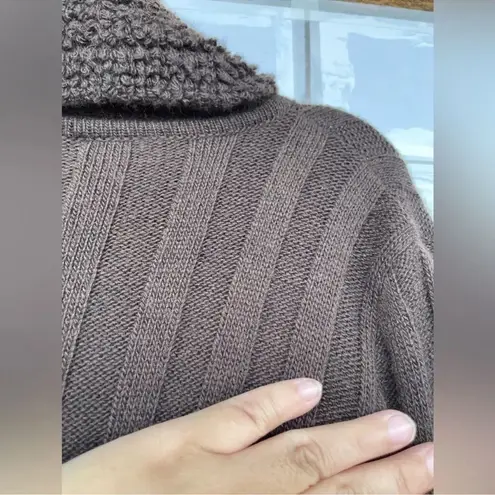 Salvatore Ferragamo Brown Wool Cashmere cárdigan medium