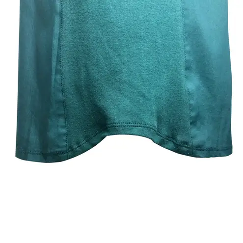 Sharagano Teal Lattice Sleeve Knit to Fit Blouse - Size Medium