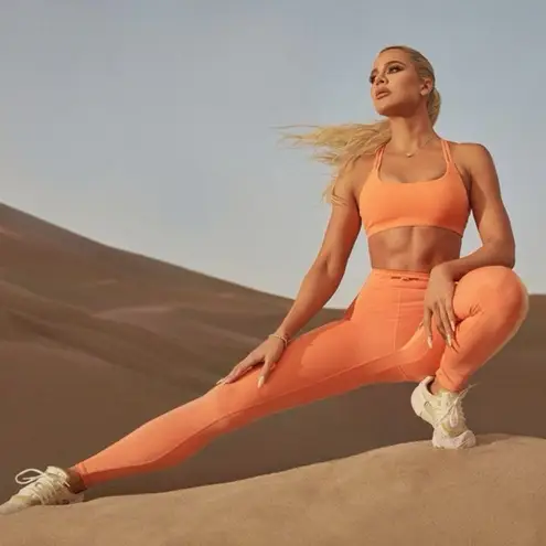 Fabletics NWT  Motion 365+ High Waisted Bungee Legging Sz Small St. Tropez Coral thumbnail 2