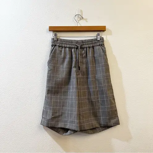 R13 Grey Wool Plaid Baggy Shorts NWT Size XS