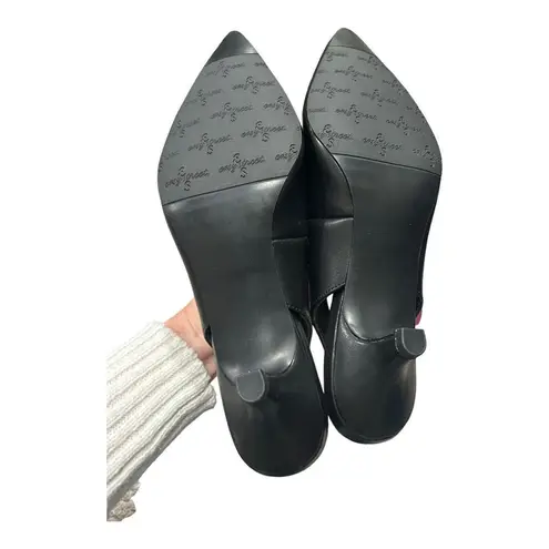 Easy Street Faye Slingback Kitten-Heel Pumps $60 US Size 9 N Black Patent New