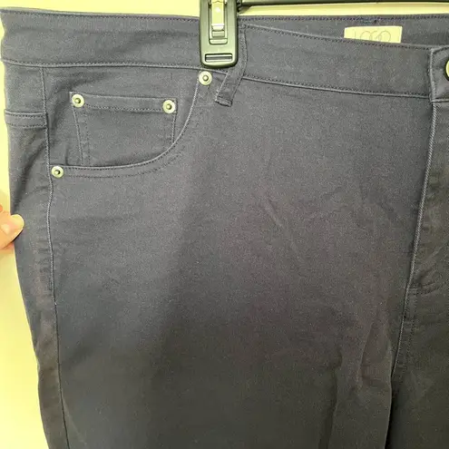 LOGO By Lori Goldstein LOGO Lori Goldstein Women's Plus Bootcut Twill Pants Navy Blue 24W